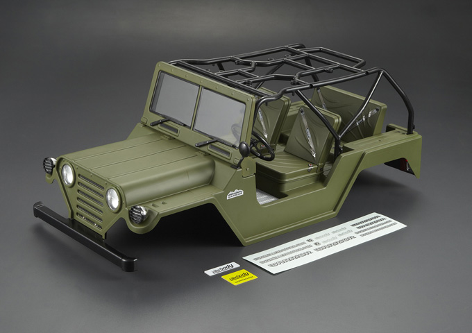 1:10 Body  Crawler Warrior Willys Ford Mutt M151 (painted military )
