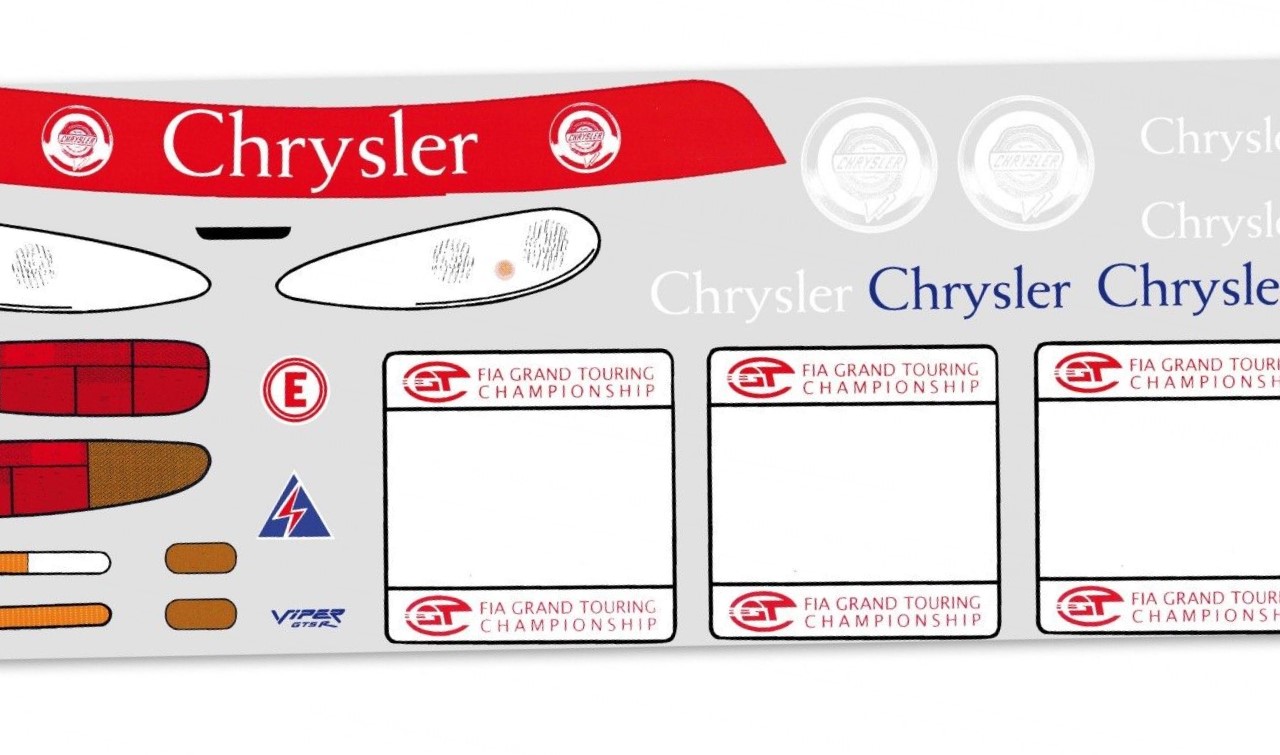 1/5 Dekorbogen Chrysler Viper